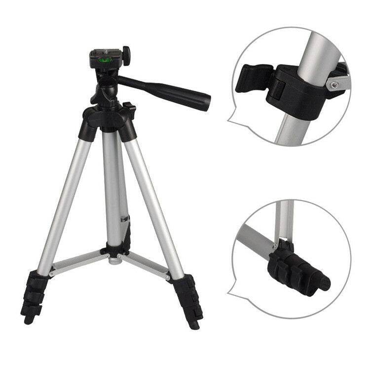 3.5 Feet Extendible & Adjustable Tripod Stand for Mobile & DSLR Cameras – Model 3110 with Mobile Holder & Carry Bag