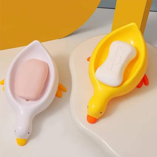 2-Piece Cute Duck Soap Holder – Soap Drying Rack for Bathroom & Kitchen (Random Color)