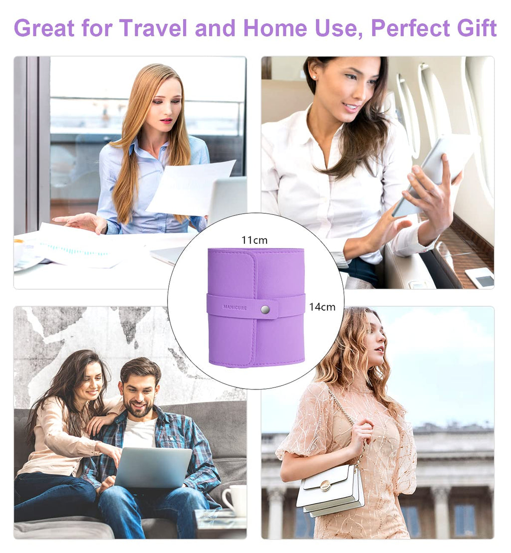 16-Piece Professional Manicure & Pedicure Grooming Kit | Stainless Steel Nail Care Set with Travel Case (Random Pastel Color)