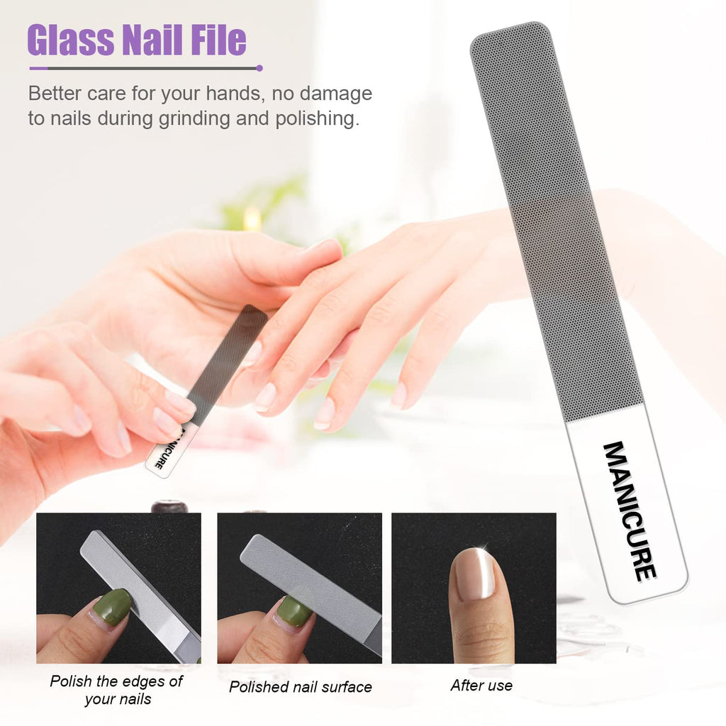 16-Piece Professional Manicure & Pedicure Grooming Kit | Stainless Steel Nail Care Set with Travel Case (Random Pastel Color)