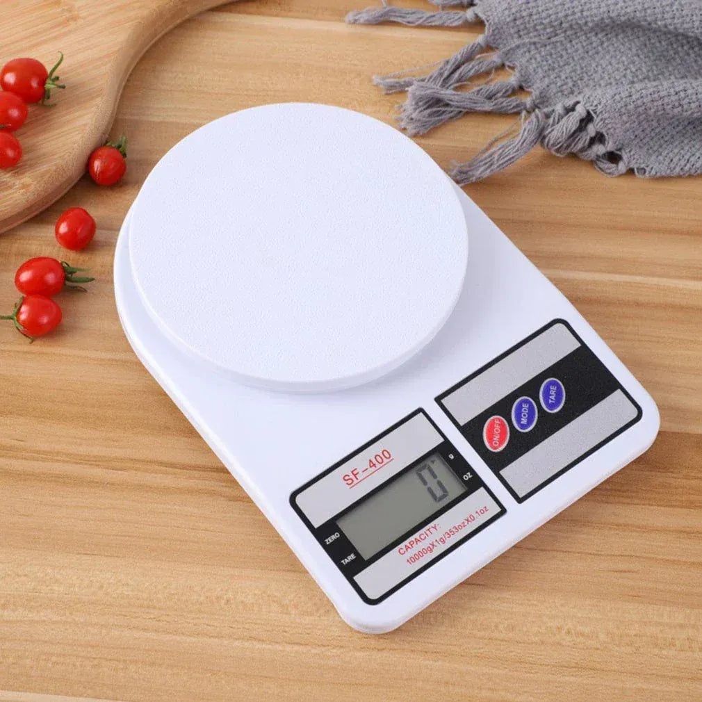 Digital Kitchen Weighing Scale - 10kg Capacity, Durable & Accurate (g & oz Measurement, No-LED)
