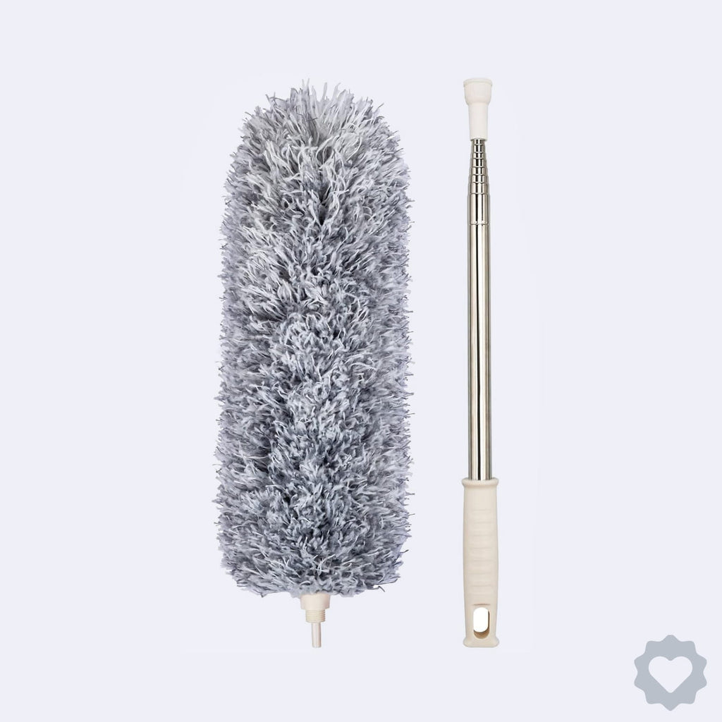 Premium Microfiber Fan Duster – Extendable & Washable Dust Cleaner | 360° Flexible and Easy Cleaning for Fans, Shelves & Hard-to-Reach Areas